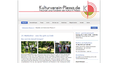 Desktop Screenshot of kulturverein-plessa.de